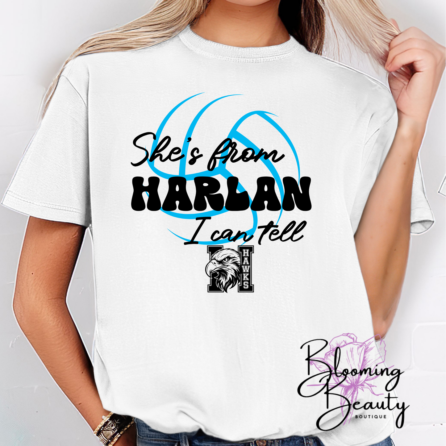 She's from Harlan I can tell Volleyball T-Shirt