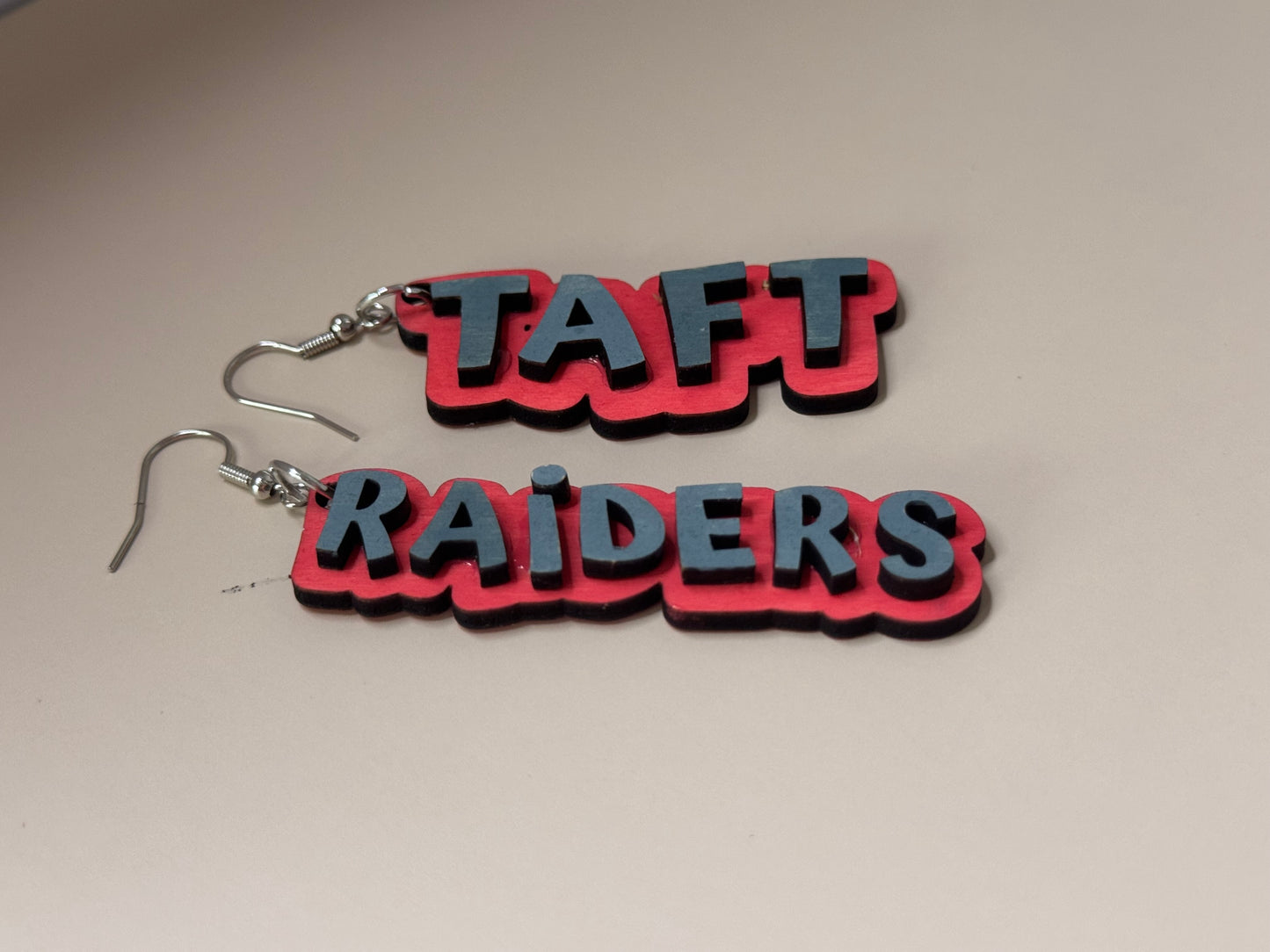 School Spirit Engraved And Hand Painted Earrings