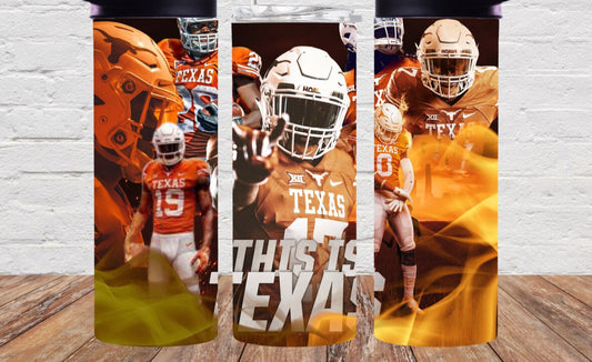 TX Longhorns Inspired 20oz Tumbler