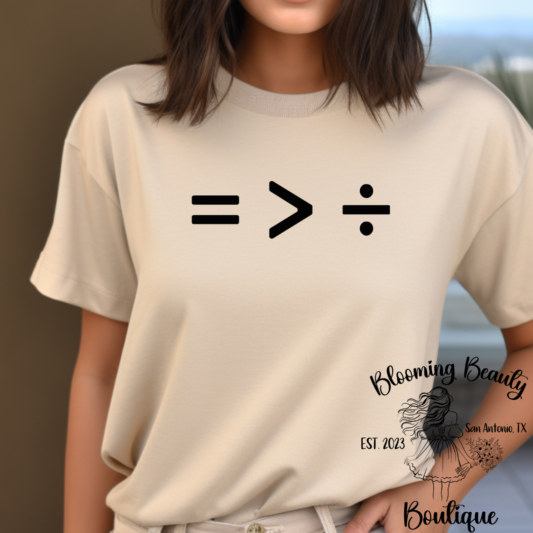 MYSTERY COLOR EQUALITY OVER DIVISION T-SHIRT