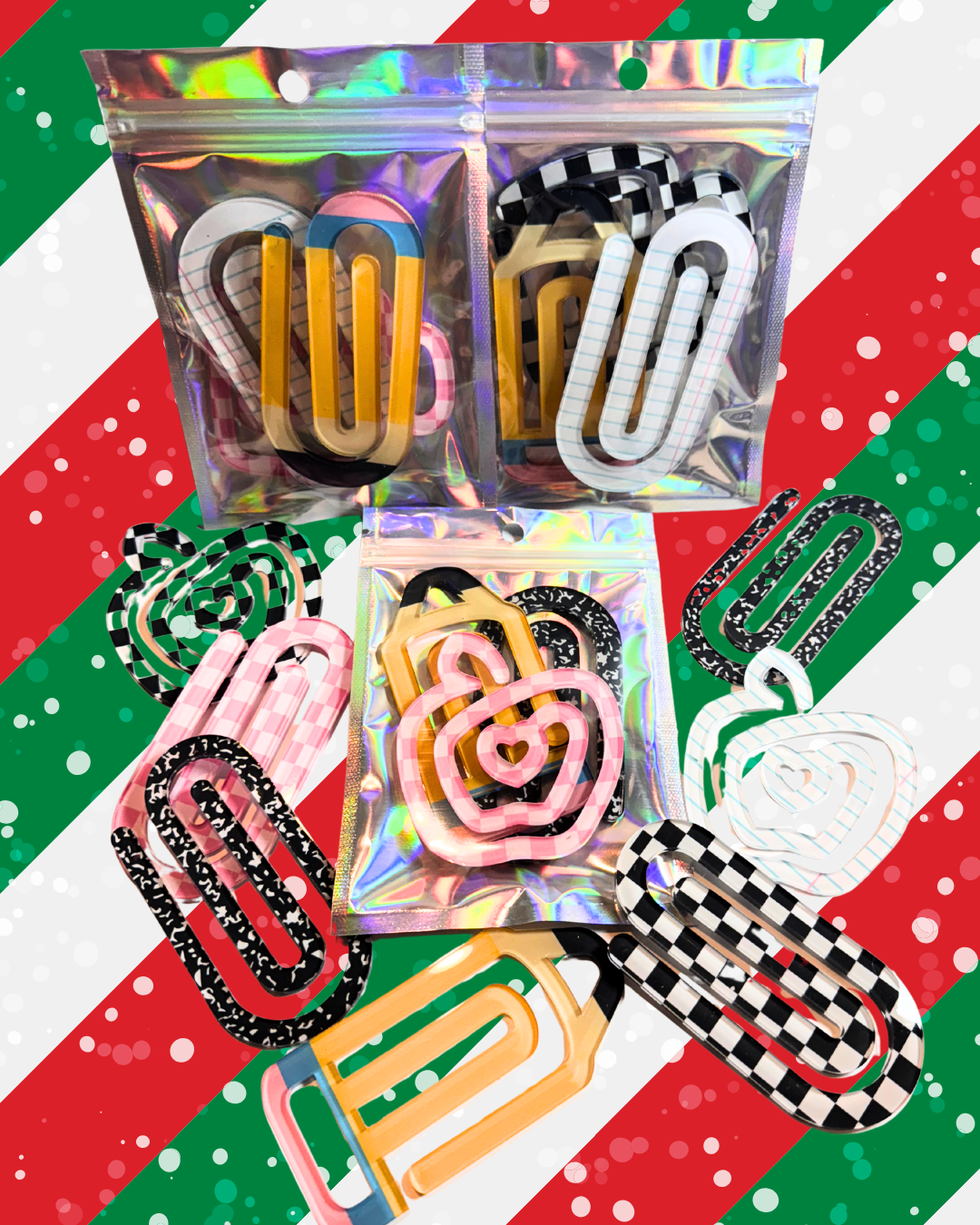 Jumbo acrylic paper clips