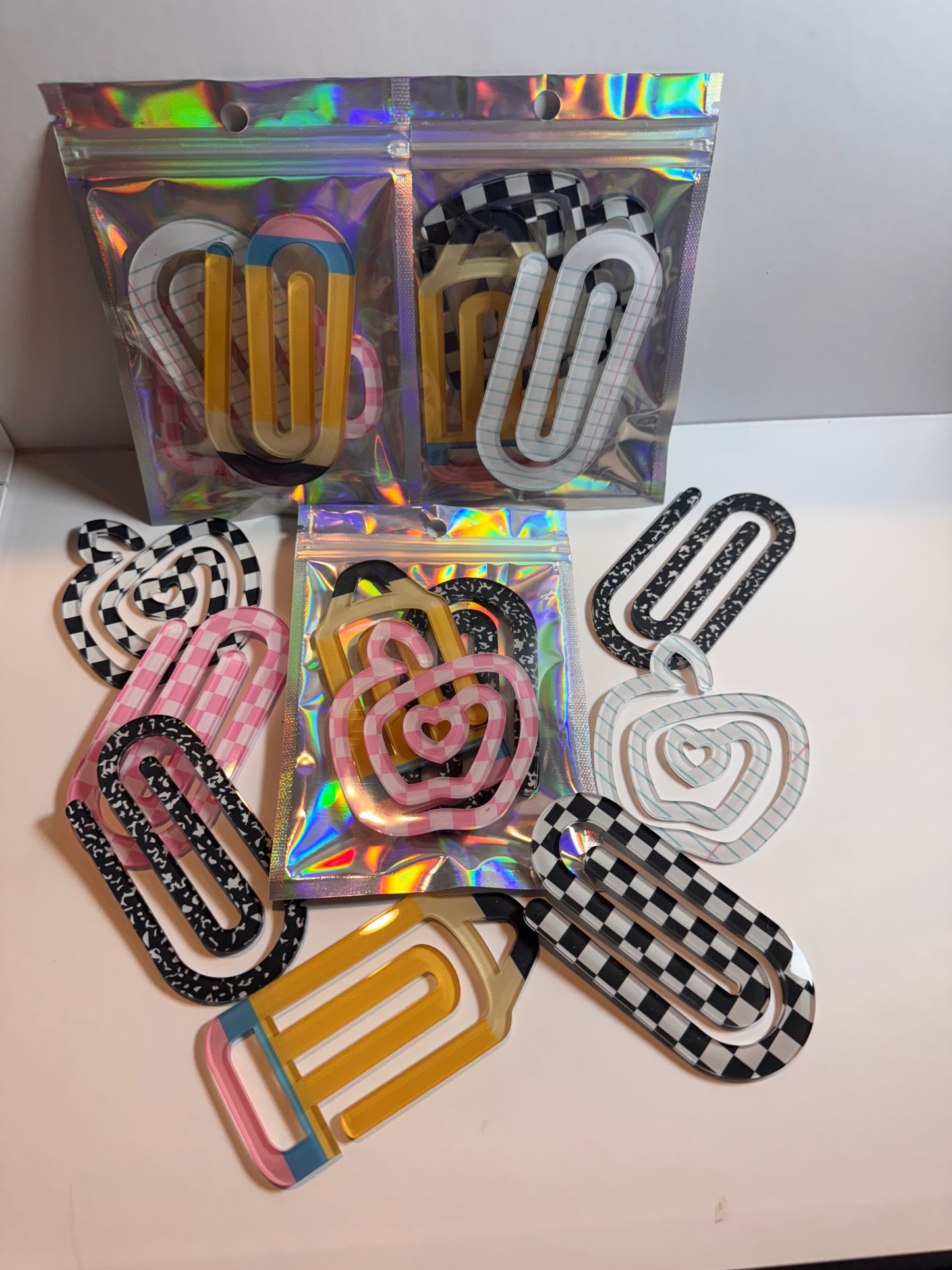 Jumbo acrylic paper clips