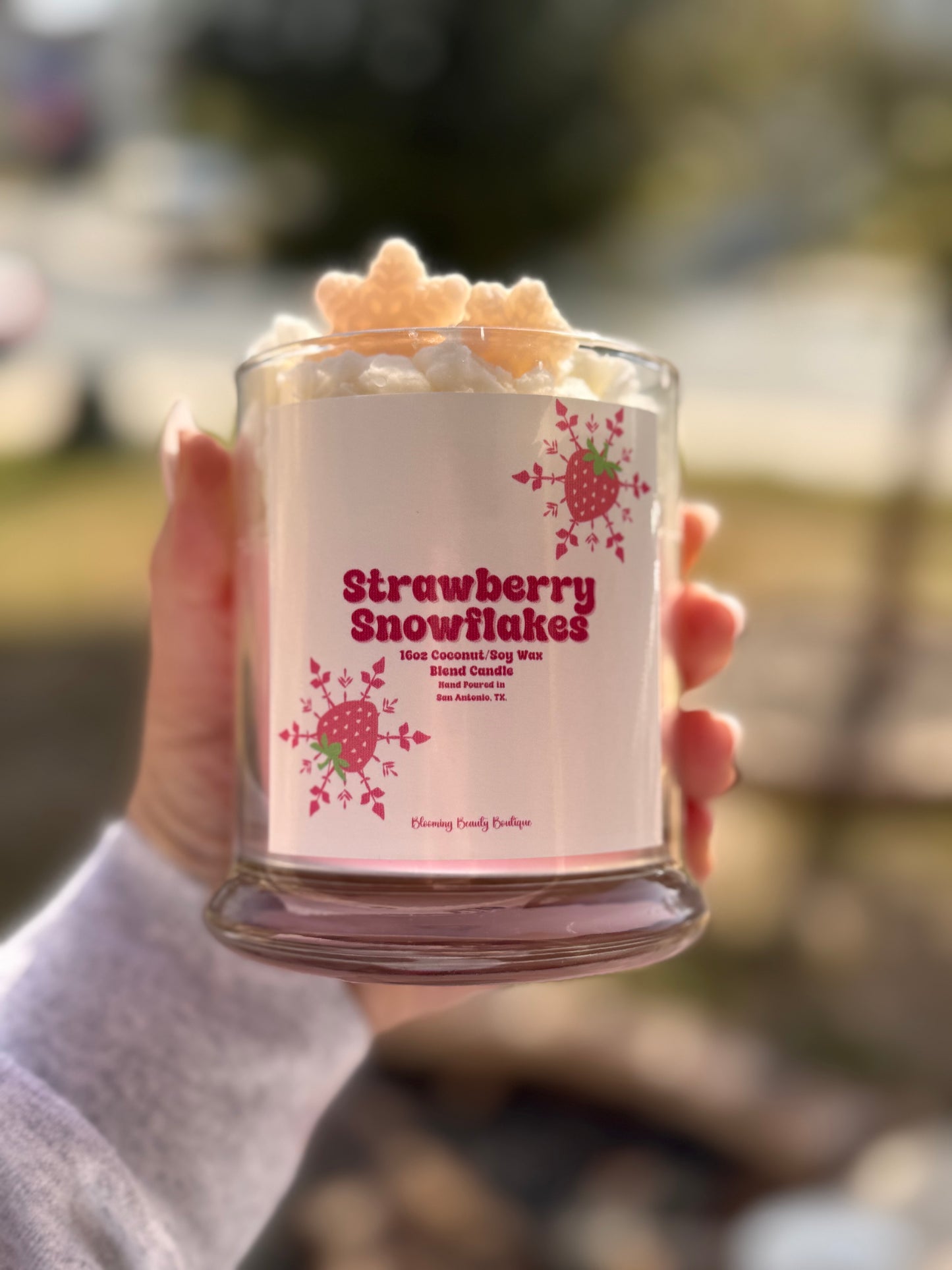 Strawberry Snowflake Whipped Indulgence Candle