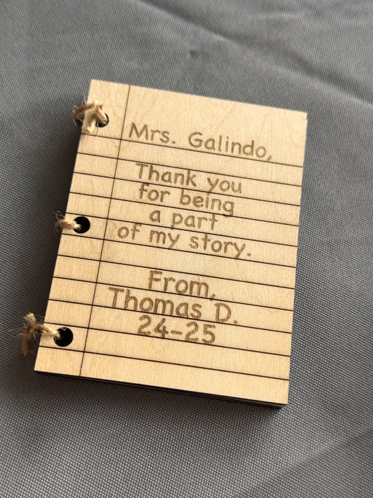 Custom Teacher Appreciation Gift Card Holder
