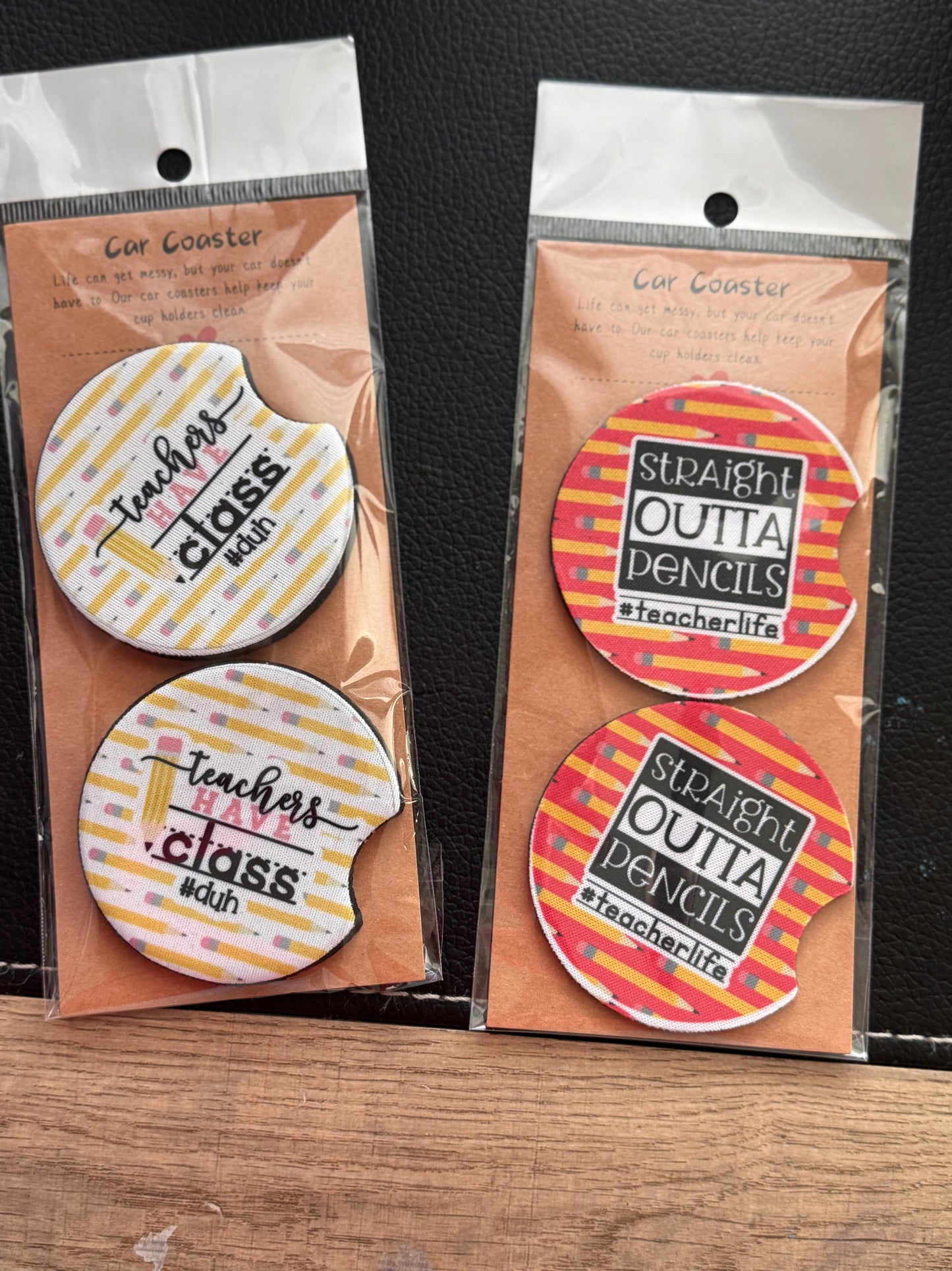 Teacher Car Coasters