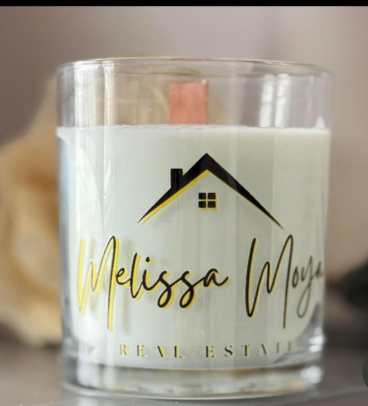 10 oz candle with custom label