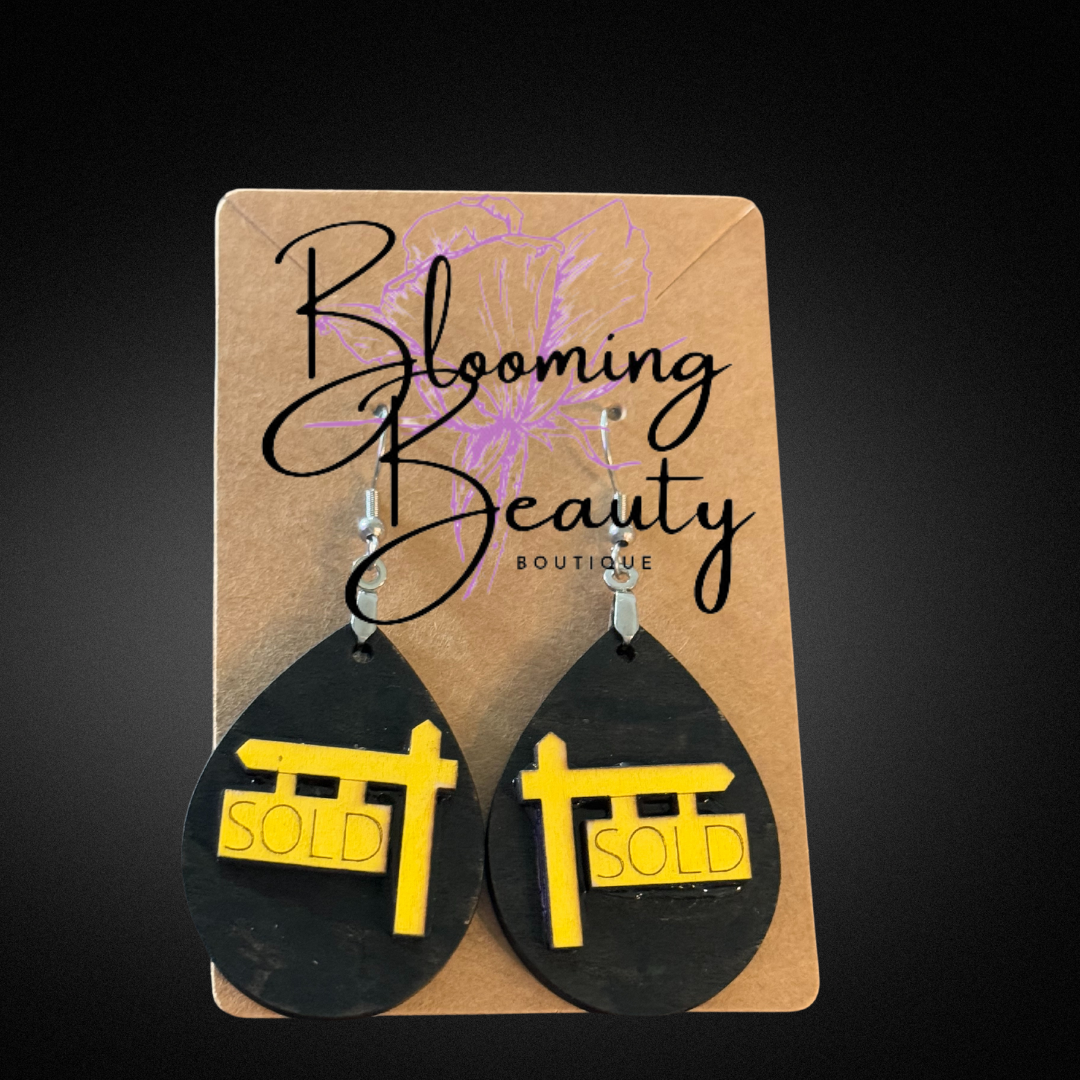 SOLD Engraved Earrings
